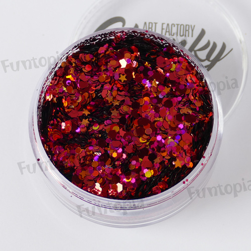 Art Factory Chunky Glitter 50ml Jar - Lava