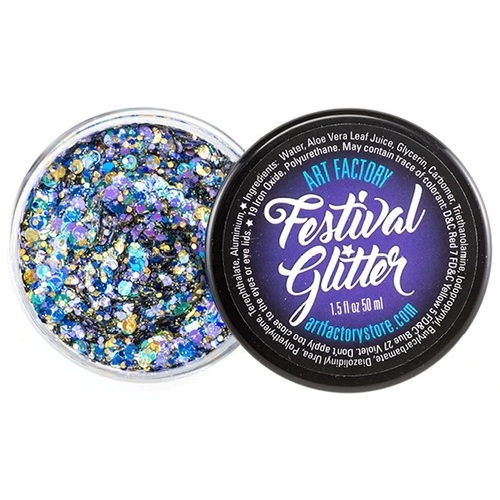Art Factory Festival Glitter Gel 35ml Jar - Peacock