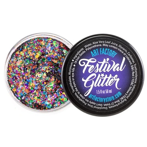 Art Factory Festival Glitter Gel 35ml Jar - Rainbow Pride
