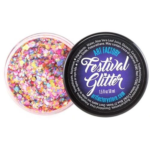 Art Factory Festival Glitter Gel 35ml Jar- Rave UV Reactive