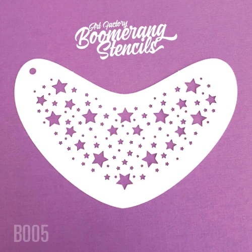 Art Factory Boomerang Stencil - 005 - Star Twinkle