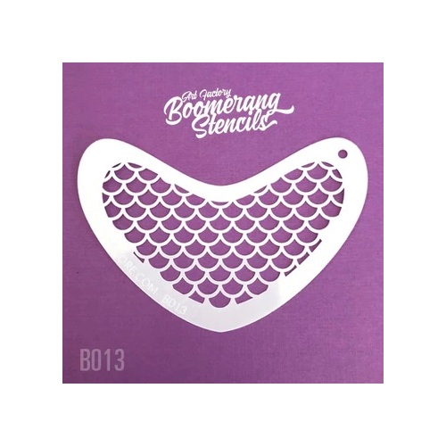 Art Factory Boomerang Stencil - 013 - Mermaid Scale