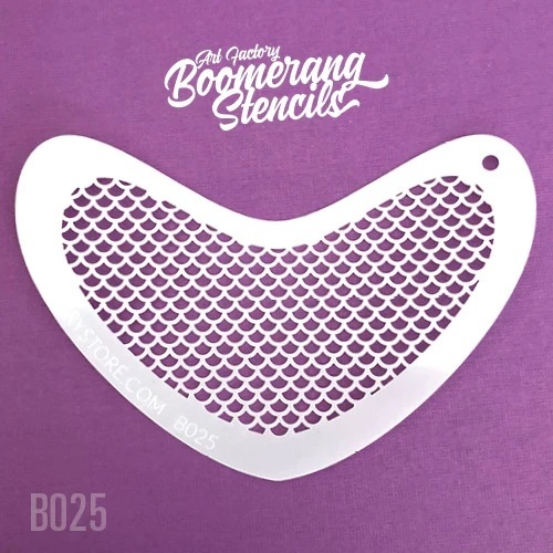 Art Factory Boomerang Stencil - 025 - Small Scales