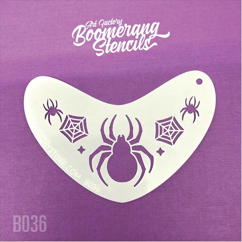 Art Factory Boomerang Stencil - 036 - Spider Crown