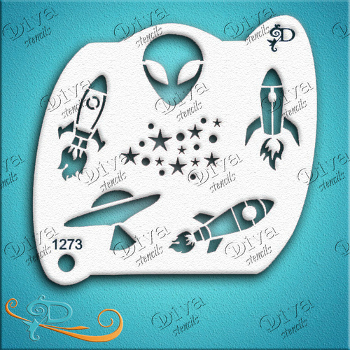 Diva Stencil 1273- Diva Couture - Spaceships and Aliens