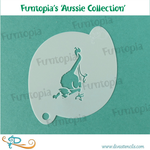 Diva Stencil FUN06 - Funtopia's Australiana Series - Possum Hanging #1
