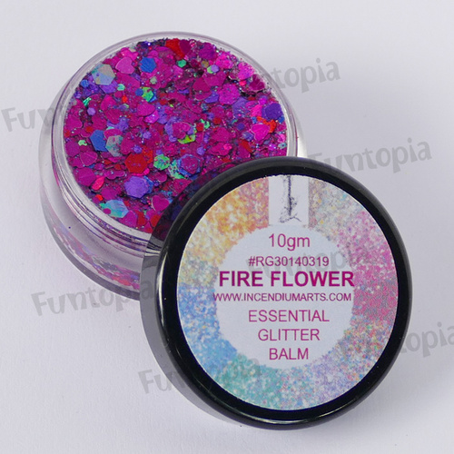 Essential Glitter Balm Chunky 10g - Fire Flower by Incendium Arts