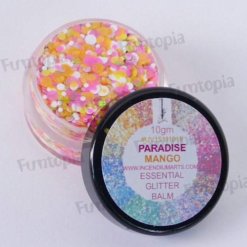 Essential Glitter Balm Chunky 10g - Paradise Mango by Incendium Arts