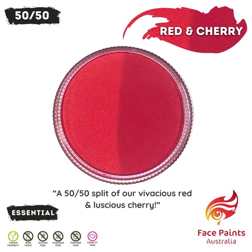 Face Paints Australia FPA 30g - 50/50 Essential Red & Cherry