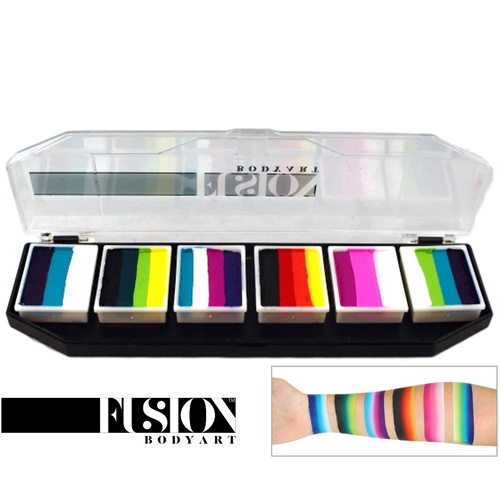 Fusion Body Art Spectrum Palette - Rainbow Burst 6 x 10g colours