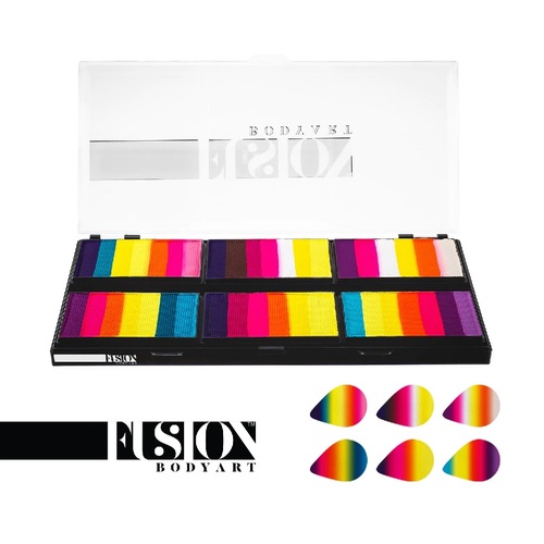 Fusion Leanne's Vivid Rainbow Petal Palette NON NEON - 6 x 25g Rainbows