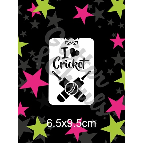 Glitter & Ghouls I love Cricket #2 Stencil - GG188
