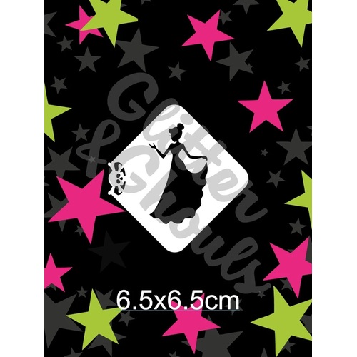 Glitter & Ghouls Dancing Princess Mini Stencil - GG193