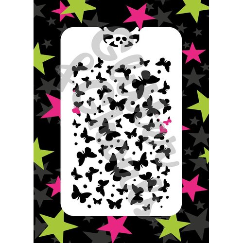 Glitter & Ghouls Butterfly Background Stencil - GG223