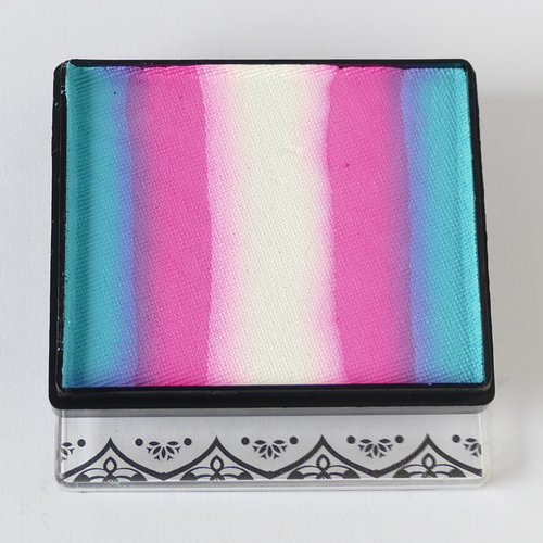 Global Colours 50g Rainbow Cake - Trans Flag Magnetic Container