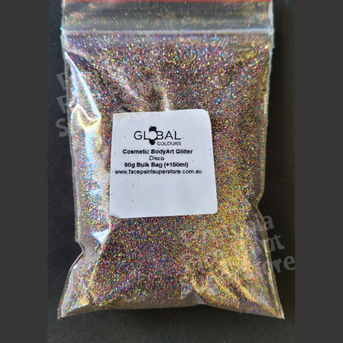 Global Colours Cosmetic Glitter - 60g (+100ml) DISCO MIX 