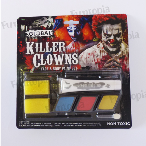 Global Colours Killer Clown Make Up Kit