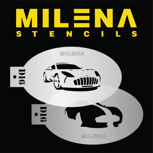 Milena Stencil - Sports Car Stencil Set - D16