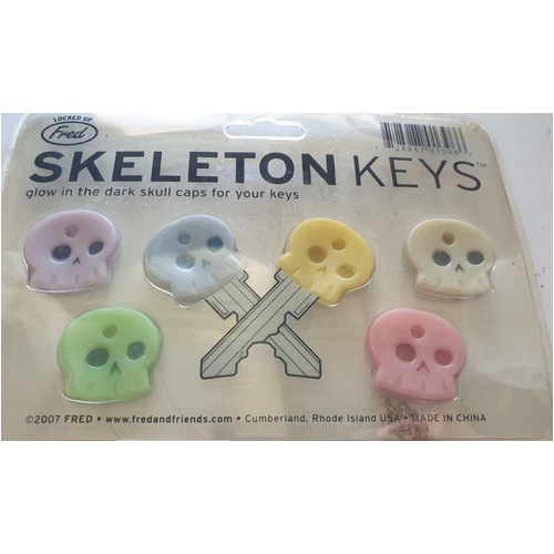 Novelty Skeleton Key Covers - Glow in the Dark - 6 pack
