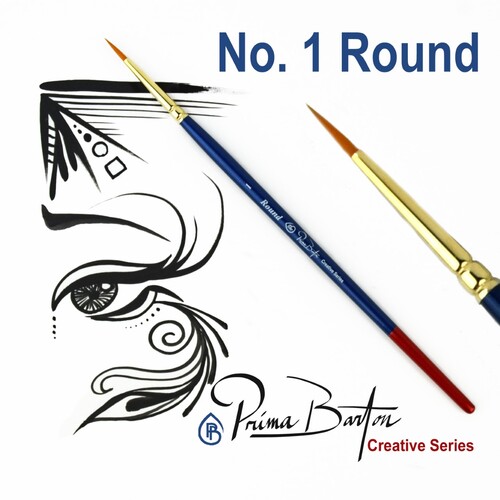 Prima Barton Creative Series Round Brush - No. 1 Red Tipped