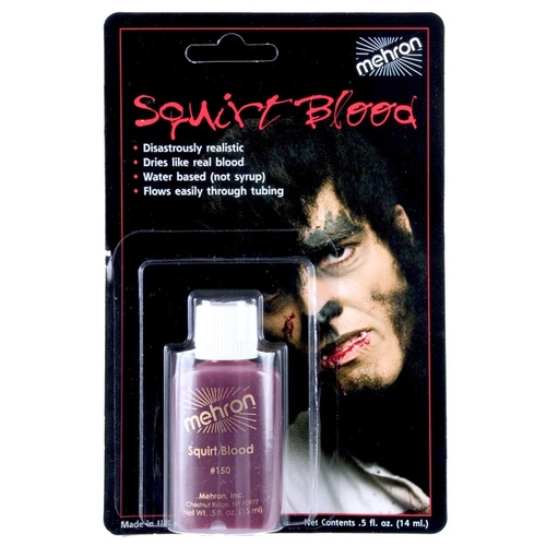 Mehron Squirt Blood - Bright Red - 15ml Carded