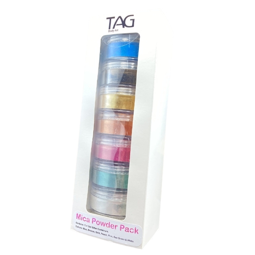 TAG Body Art 15ml Mica Powder 7 Colour Set 