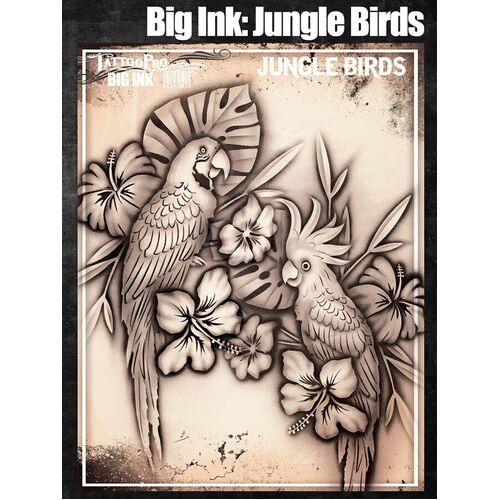 Wiser Tattoo Pro Big Ink Stencil - Jungle Birds