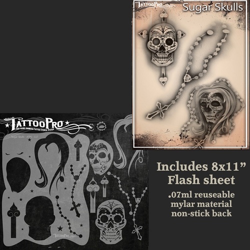 Wiser Tattoo Pro Stencil - Sugar Skulls