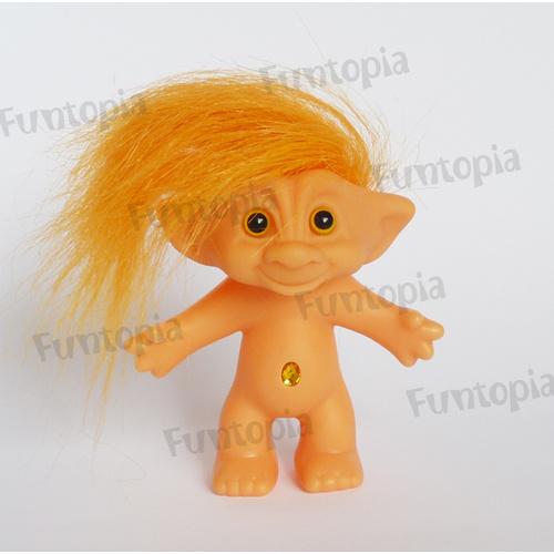 Troll Doll 10cm with jewell and Orange hair